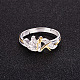 SHEGRACE Creative Design Rhodium Plated 925 Sterling Silver Finger Ring JR190A-2
