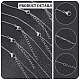 Nbeads 20Pcs 304 Stainless Steel Cable Chain Necklaces Set for Men Women STAS-NB0001-78-5