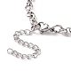304 bracelet chaîne rolo en acier inoxydable pour homme femme BJEW-E031-06P-02-3