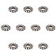 Pandahall 200 pz grande foro distanziatore perline lega tibetana argento antico ciambella rondelle gioielli distanziatori per braccialetto creazione di gioielli TIBEB-PH0004-55-1