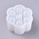 Caja de almacenamiento de lápiz labial redonda moldes de silicona X-DIY-K017-15-2