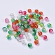 5 Colors Spray Painted & Baking Painted Crackle Glass Beads CCG-X0010-10-8mm-2