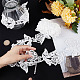 GORGECRAFT 5 Yards Lace Applique Trim 3.2 Inch White Flower Embroidery Lace Edge Trimmings Floral Embroidered Applique Ribbon for DIY Sewing Crafts Wedding Bridal Dress Embellishment Party Decoration SRIB-GF0001-21B-6