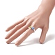 Эластичное кольцо из синтетического коралла и стеклянных семян из бисера для женщин RJEW-JR00557-3