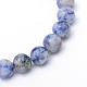 Brins de perles de jaspe tache ronde naturelle tache bleue naturelle G-R345-8mm-14-2