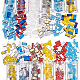 Nbeads 600 Stück 12 Farben undurchsichtige Glasperlen SEED-NB0001-67-1