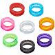 Gorgecraft 16pcs 8 colores tijeras de silicona suave anillos de dedo SIL-GF0001-16-1