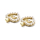 Brass Clear Cubic Zirconia Pendants KK-G446-07G-3