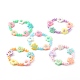 Bracelets extensibles en plastique et acrylique pour enfants BJEW-JB06222-1