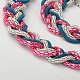 Fer tressé ensembles chaînes de bijouterie à la mode: colliers et des bracelets en matinée SJEW-PJS328-1-2