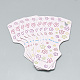 厚紙のネックレス＆ブレスレットディスプレイカード  花柄  カラフル  9.5x3.6cm CDIS-R034-25-1