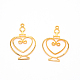 合金空枠ペンダント  UVレジンDIY用  エポキシ樹脂  香水瓶  ゴールドカラー  48.5x32x2mm  穴：2mm PALLOY-WH0082-02G-1