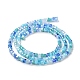 Brins de perles de verre de galvanoplastie de couleur dégradée X-GLAA-E042-05-B07-3