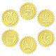 Craspire 144 Stück Goldfolien-geprägte Aufkleber DIY-WH0451-001-1