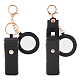 WADORN 2pcs PU Leather Lipstick Sleeves with Round Mirror HJEW-WH0072-01C-1
