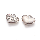 Wedding Theme Antique Silver Tone Tibetan Style Heart with Sister of Bride Rhinestone Charms X-TIBEP-N005-06C-2