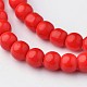 Opaque Solid Color Glass Beads Strands GLAA-D080-4mm-20-2