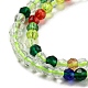 Hebras de perlas de vidrio de color degradado transparente GLAA-E044-01B-4