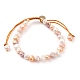 Bracelets de perles de nylon tressés réglables BJEW-JB05802-02-1