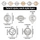 SUNNYCLUE 36Pcs 6 Styles Alloy Crystal Rhinestone Connector Charms FIND-SC0007-42-2