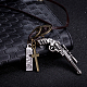 Регулируемые мужские подвески из цинкового сплава и ожерелья лариат с кожаным шнуром NJEW-BB16008-A-3