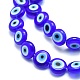 Chapelets de perles rondes de chalumeau manuelles de mauvais œil X-LAMP-L058-10mm-12-3