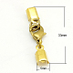 Clip Ends With Lobster Claw Clasps KK-G144-G-1