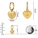 Boucles d'oreilles créoles coeur en acier titane avec soleil pour femme JE921A-2