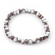 Electroplate Glass Beads Stretch Bracelets BJEW-JB04021-01-1