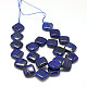 Dyed Rhombus Natural Lapis Lazuli Beads Strands G-D748-04-2