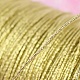 ポリエステルコード  メタリック箔付き  花輪用  盗品と装飾  ゴールド  0.1cm  約20 M /バンドル OCOR-WH0064-24-2
