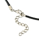 Angel Shape Alloy with Glass Pendant Necklaces NJEW-JN04560-04-5