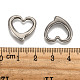Idées de cadeaux de Saint Valentin faits à la main pour lui 201 pendentifs coeur ouvert en acier inoxydable STAS-Q111-3
