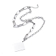 304 cadenas de clip de papel de acero inoxidable y conjuntos de joyas de cadena de cable SJEW-K153-02P-2