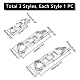 UNICRAFTALE 3 Pcs 3 Styles Stainless Steel Fold Over Clasp Bracelet Extender Clasp Oval Secure Fold Over Clasps Jewelry Extender Foldover Link Clasp for Bracelet Necklace Jewelry Making STAS-UN0053-38-3
