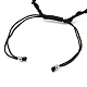 Verstellbare geflochtene Perlenarmbänder aus Nylonfaden BJEW-JB05553-02-3
