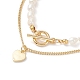 2pcs 2 style ensemble de collier de perles de perles naturelles NJEW-JN04003-4