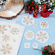 スノーフレーク 模様 ホットフィックス ラインストーン  ガラスラインストーンの装飾  クリスマス  ゴールデンロッド  215x150x1mm DIY-WH0430-205F-5