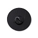 単語カフェイン エナメル ピン  バックパックの服のための電気泳動の黒い合金のブローチ  丸い模様  30x2mm  ピン：1.2mm JEWB-A005-02-01-2