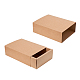 クラフト紙引き出し折りたたみボックス  引き出しボックス  長方形  長方形  バリーウッド  27.2x19.2x8.2cm  インナー：25x17x8センチメートル CON-WH0028-02B-2
