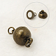 Brass Magnetic Clasps with Loops KK-MC021-AB-NF-2