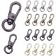 PandaHall 24 pcs 4 Colors Alloy Swivel Trigger Lobster Claw Clasps 360°Swivel Trigger Snap Hooks for Keychain Key Rings Jewelry Finding Making Handbag Chain Buckles Bag Belting Connector PALLOY-PH0005-78-1