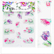 5d цветочные / листовые водяные знаки слайдер художественные наклейки MRMJ-S008-084-M-2