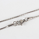 304 Stainless Steel Snake Chain Necklace Making STAS-P045-18P-1