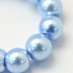 Cottura dipinto di perle di vetro perlato fili di perline rotondo X-HY-Q003-4mm-24-3