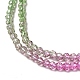 Transparent Gradient Color Glass Beads Strands GLAA-H021-01A-01-3