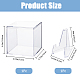 CREATCABIN Clear Plastic Cube Mini Storage Box Small Square Jewelry Display Box Transparent Containers Display Stand with Triangle Acrylic Coin Display Easel Holder for Watches Crystal 4.7x4.5x4.7Inch CON-CN0001-03B-2