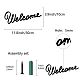 CREATCABIN Welcome Metal Wall Decor Welcome Sign Wall Art Wall Hanging Silhouette Ornament Iron for Indoor Outdoor Home Living Room Kitchen Garden Office Decoration Gift Black 11.8 x 3.9Inch AJEW-WH0290-004-2