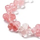 Chapelets de perles en verre de quartz de cerise G-P520-A05-01-4
