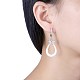 Trendy Sterling Silver Hoop Earrings EJEW-BB30020-B-3